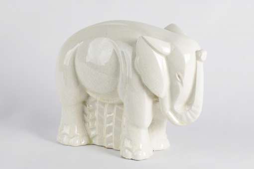 White Craquelé Elephant