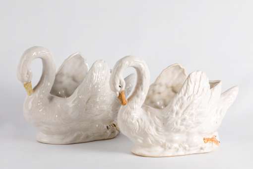 Ceramic Swan Planters