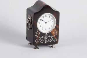 Tortoiseshell and Silver Clock