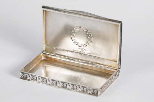 Silver and Guilloche Enamel Box